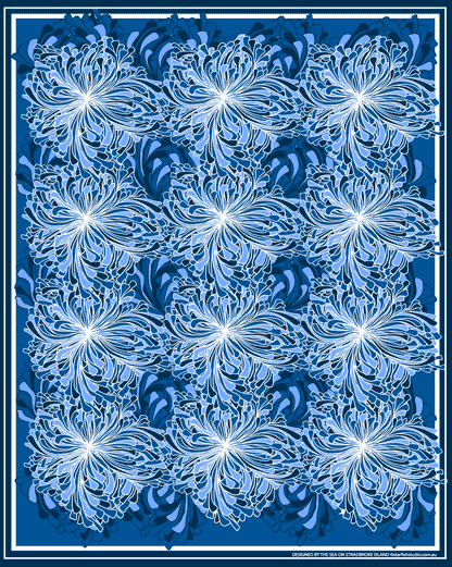 Lotus Seaweed Pareo – Ocean | Jess Scott | Starfish Studio