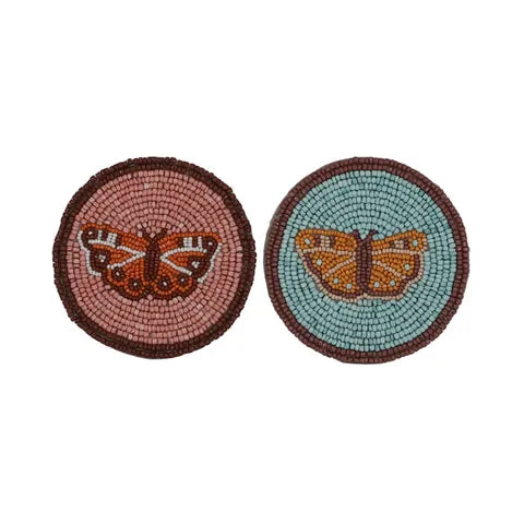 Butterfly Beaded Coasters