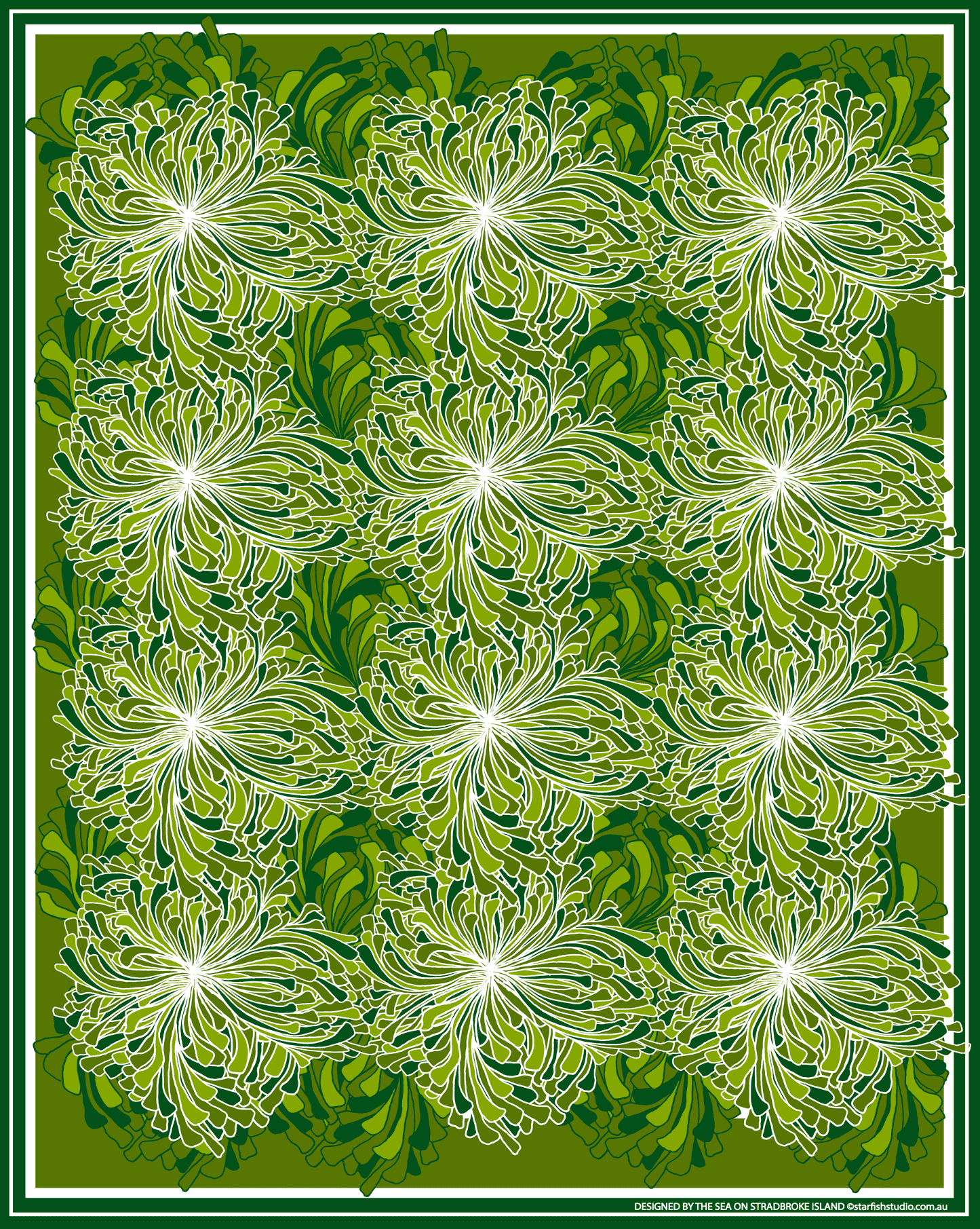 Pareo / Sarong – Lotus Seaweed, Palm