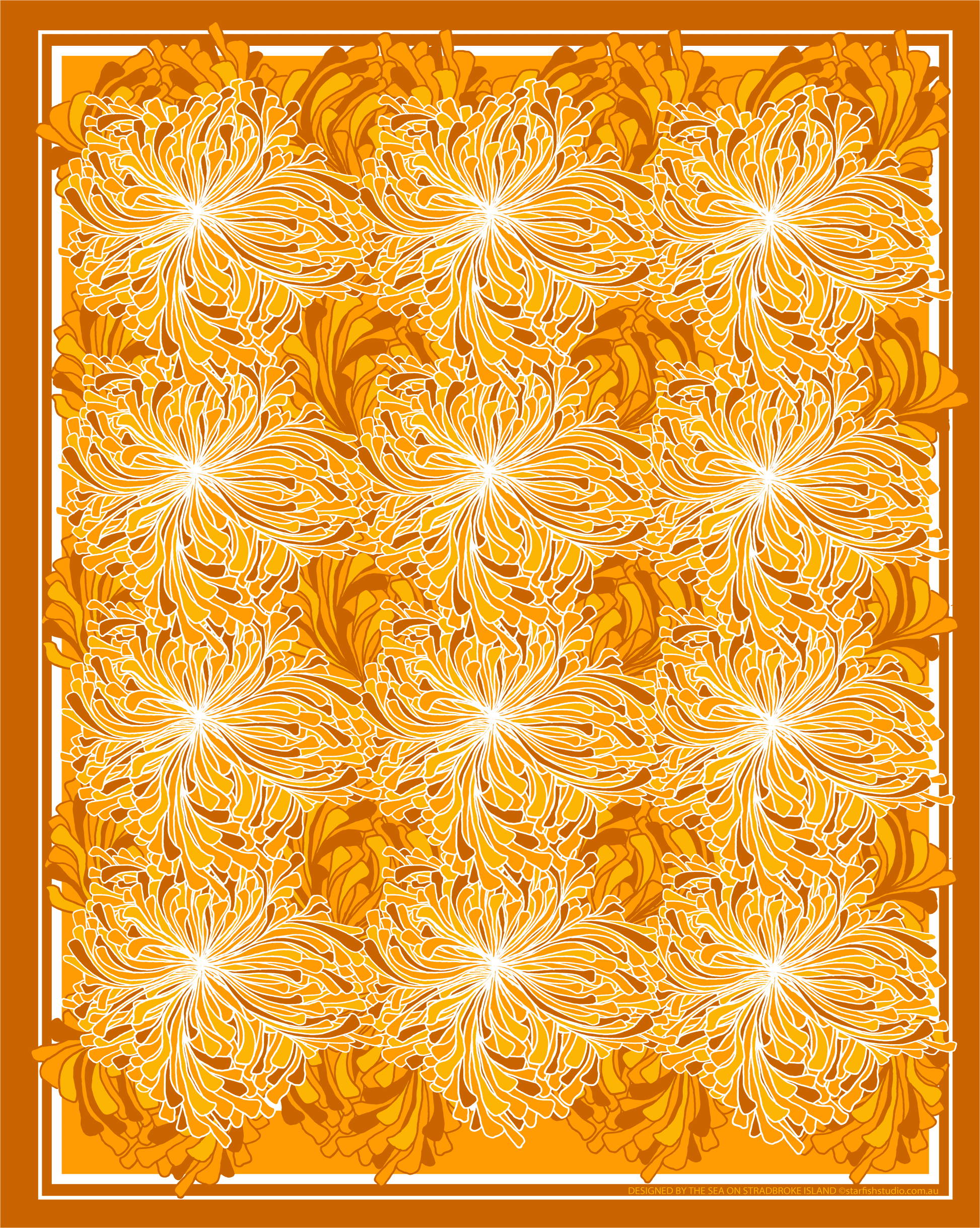 Pareo / Sarong – Lotus Seaweed, Sunset