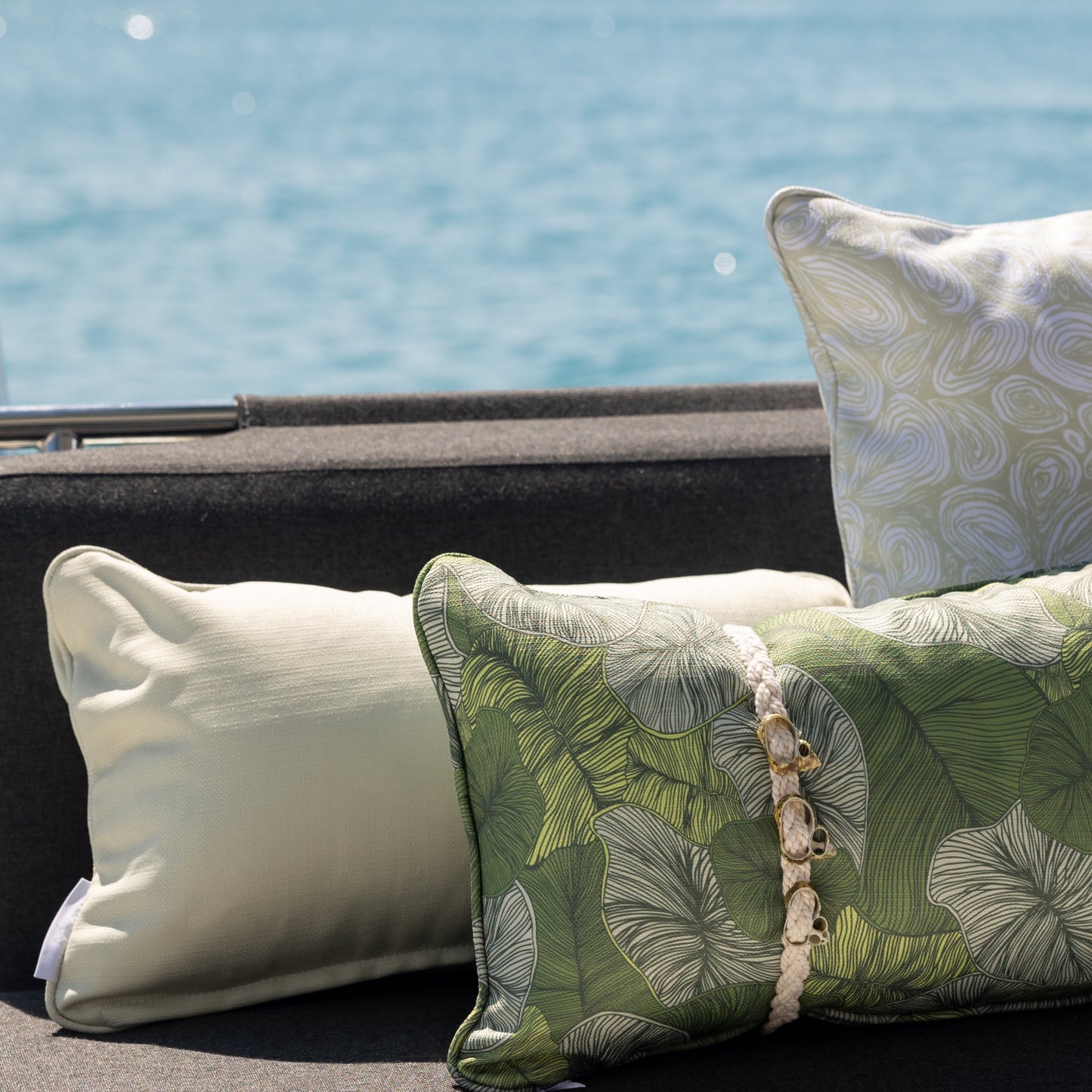 Seascape Pearl Cushion – Outdoor Coastal by Jess Scott