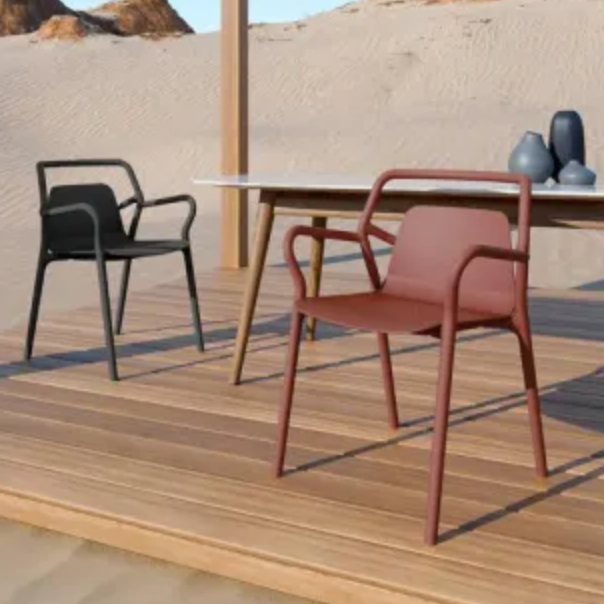 Outdoor Stackable Chair - Ochre Set of 4