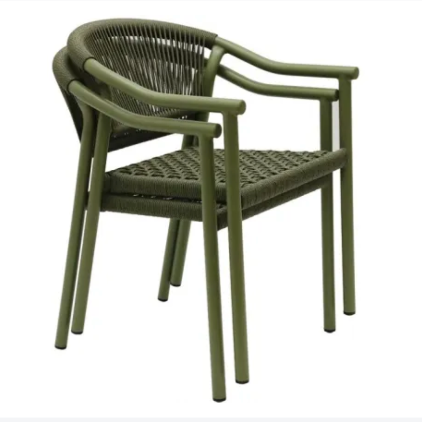 Outdoor Stackable Chepas Chair -  Olive Set of 4