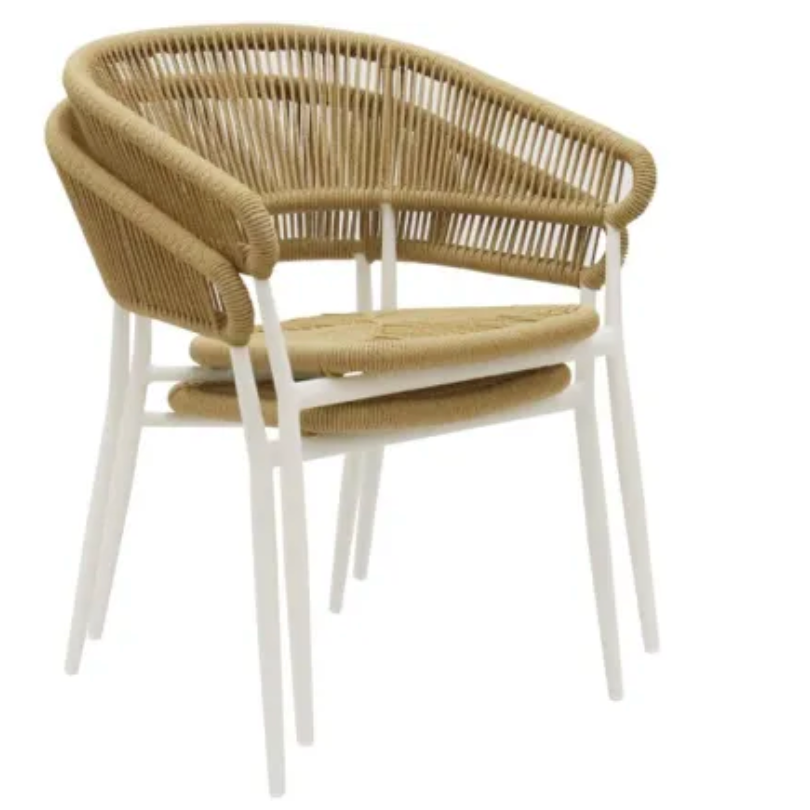 Outdoor Stackable Eulo Chair -  White Set of 4