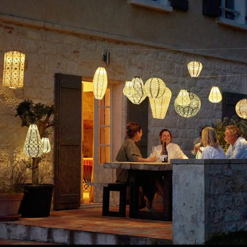 Solar Lumiz Lantern - Round Gold Bazaar