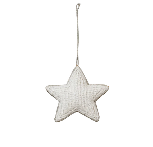 Beaded Star Christmas Ornament