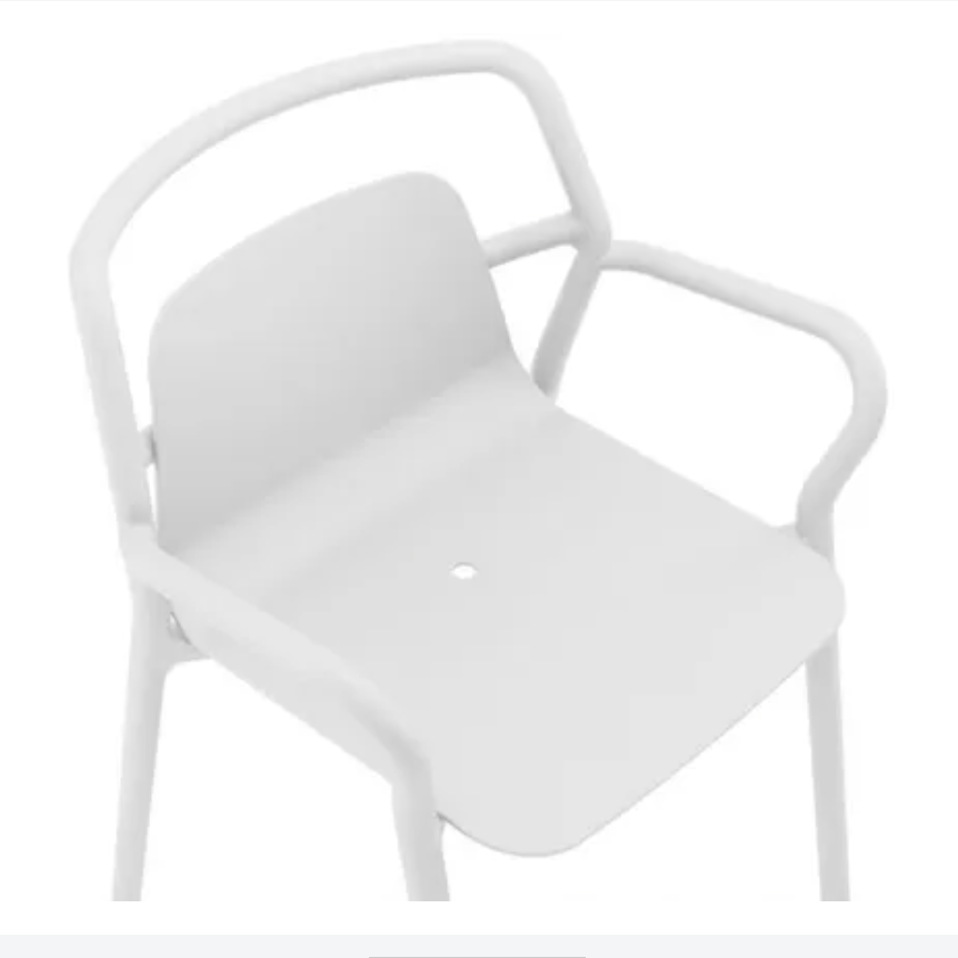 Outdoor Stackable Chair -  White Set of 4