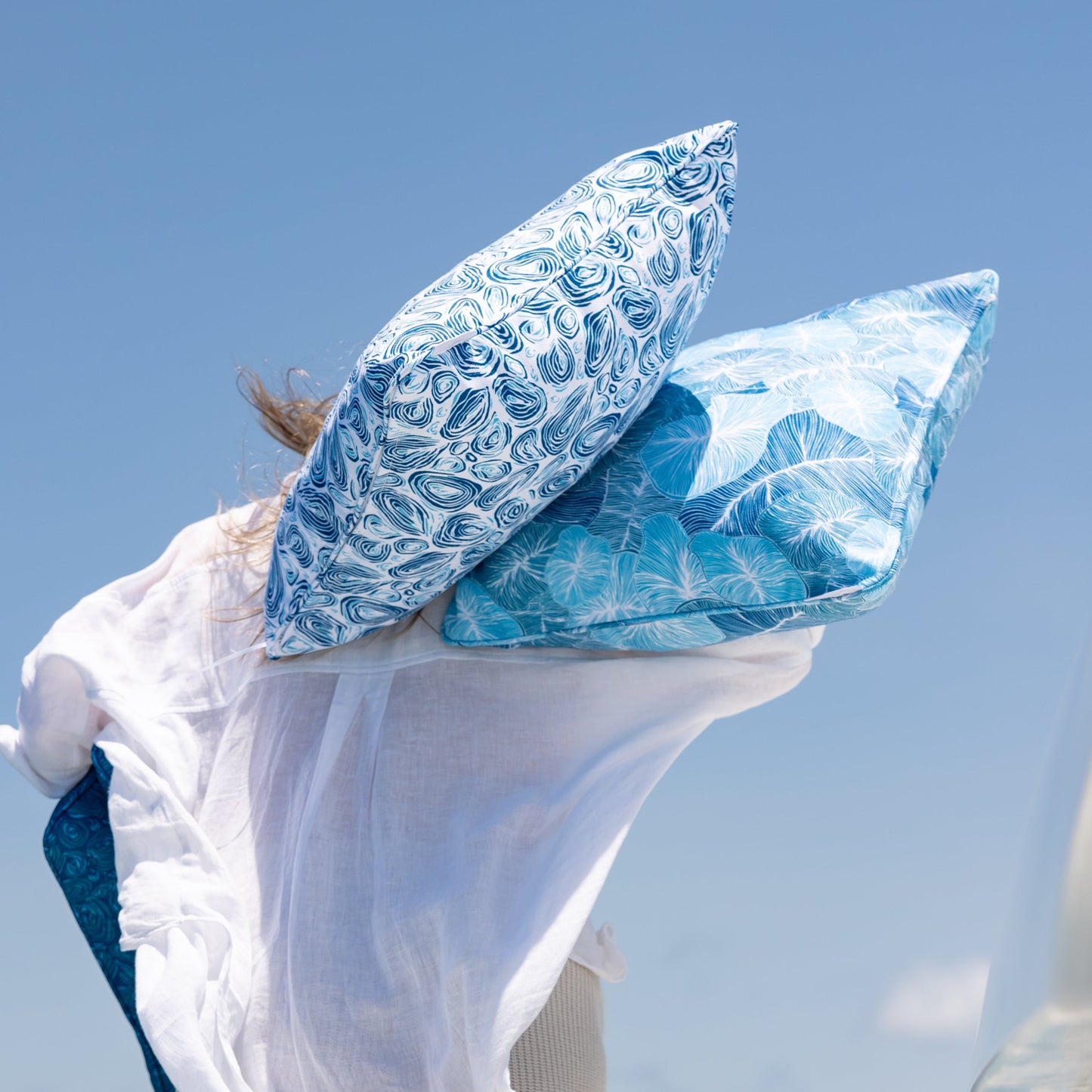 Seascape Coral Coast Cushion – Outdoor Coastal by Jess Scott