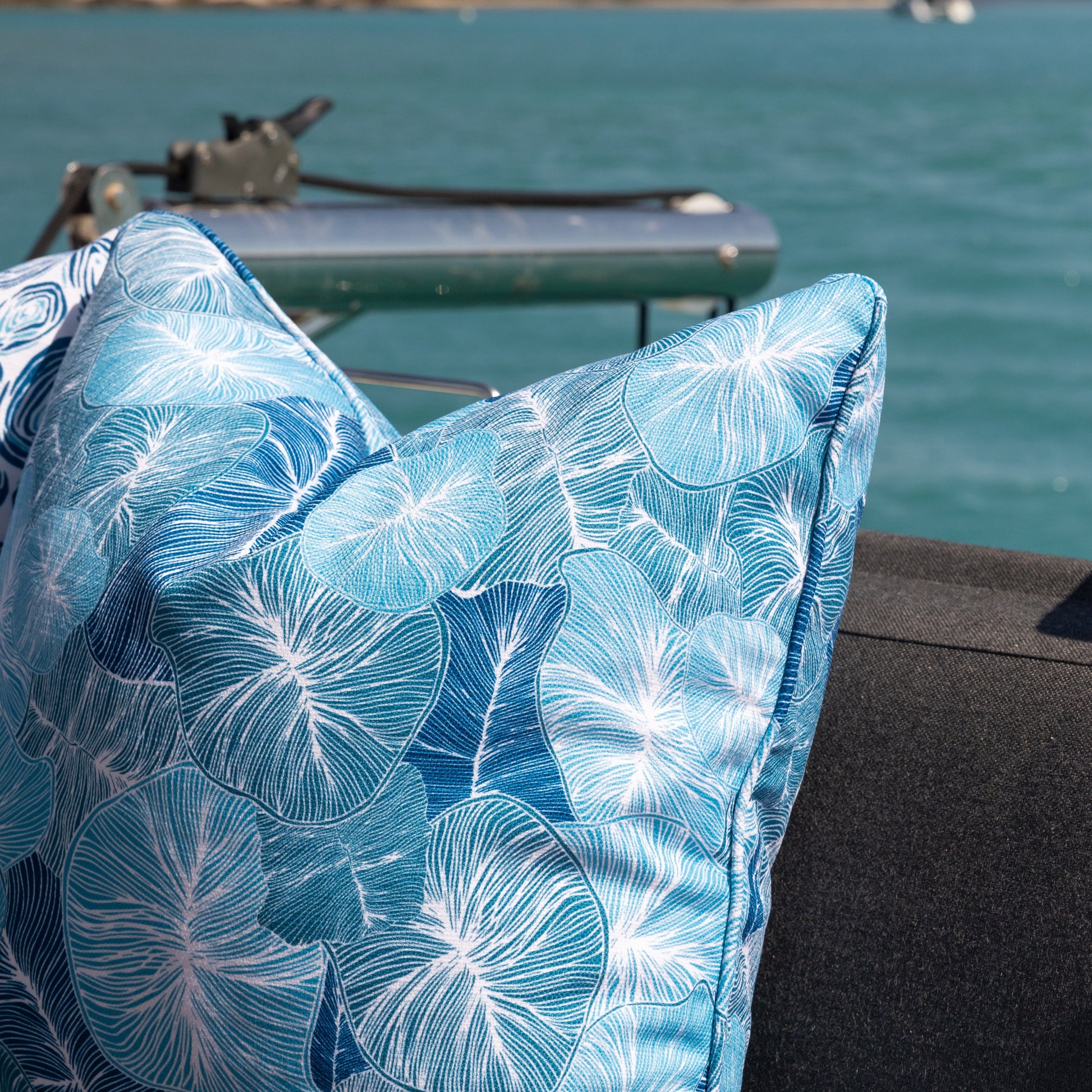 Seascape Coral Coast Cushion – Outdoor Coastal by Jess Scott
