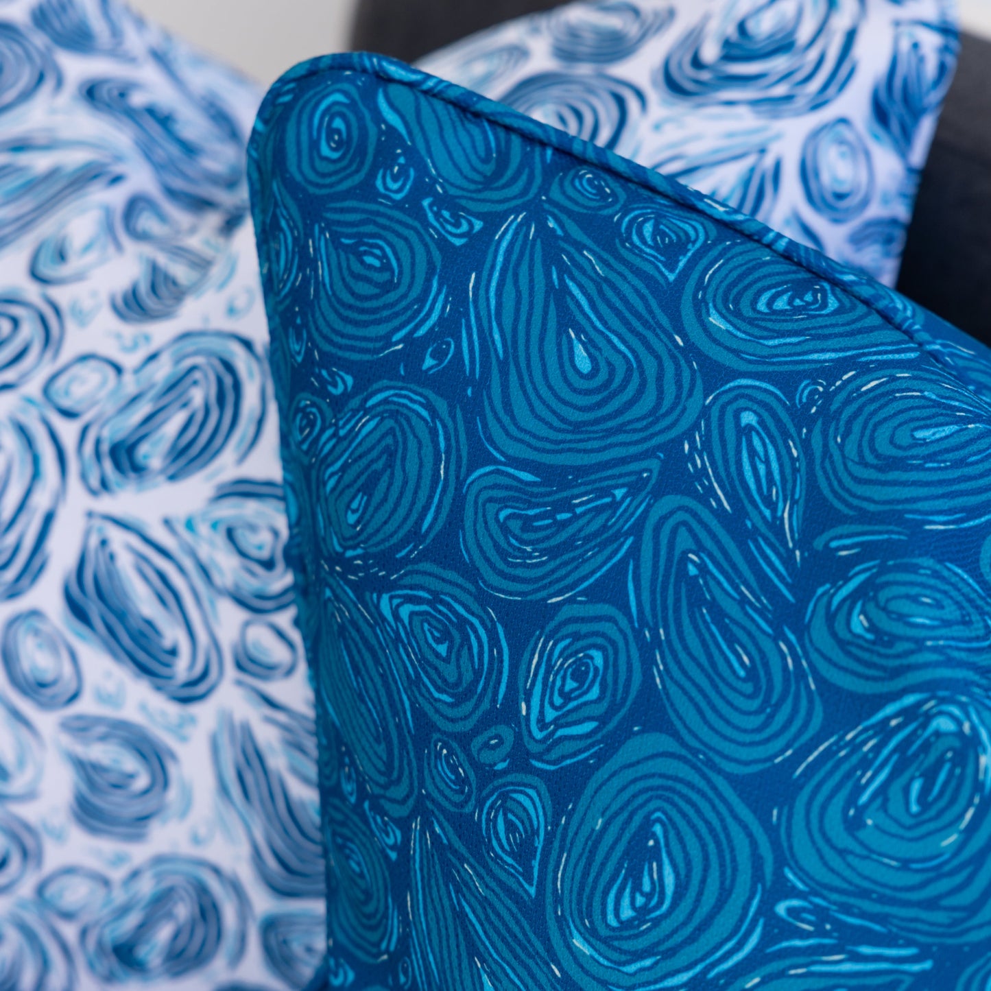 Seascape Eddies Coast 1 Cushion – Outdoor by Jess Scott