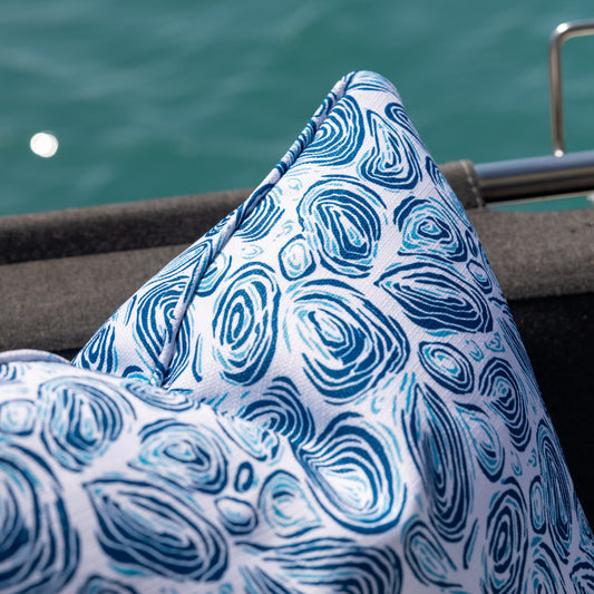 Seascape Eddies Coast 2 Cushion – Outdoor Coastal by Jess Scott