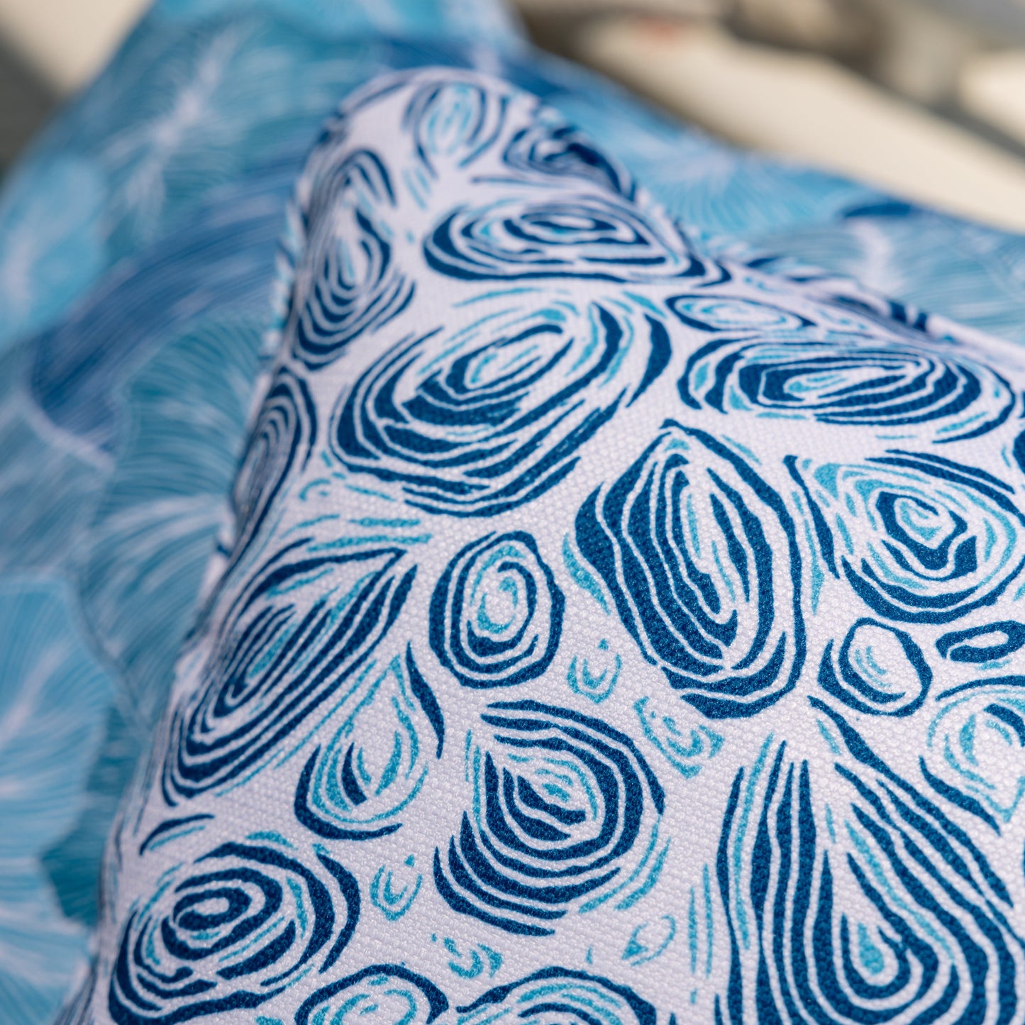 Seascape Eddies Coast 2 Cushion – Outdoor Coastal by Jess Scott