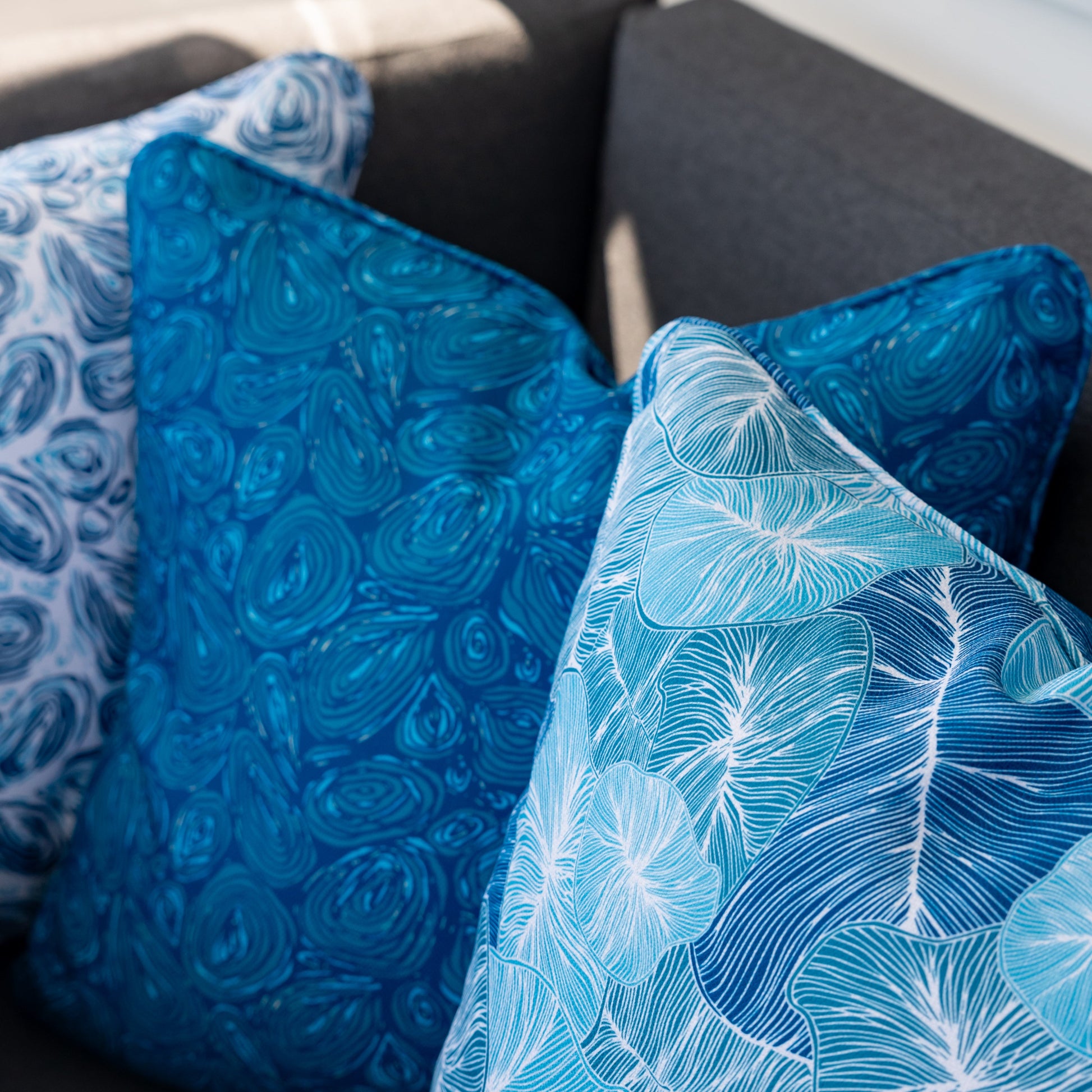 Seascape Eddies Coast 1 Cushion – Outdoor by Jess Scott