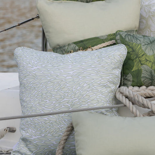 Seascape Fish Pearl Cushion – Outdoor Coastal by Jess Scott