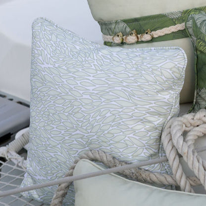 Seascape Fish Pearl Cushion – Outdoor Coastal by Jess Scott