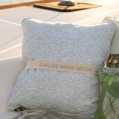 Seascape Fish Pearl Cushion – Outdoor Coastal by Jess Scott