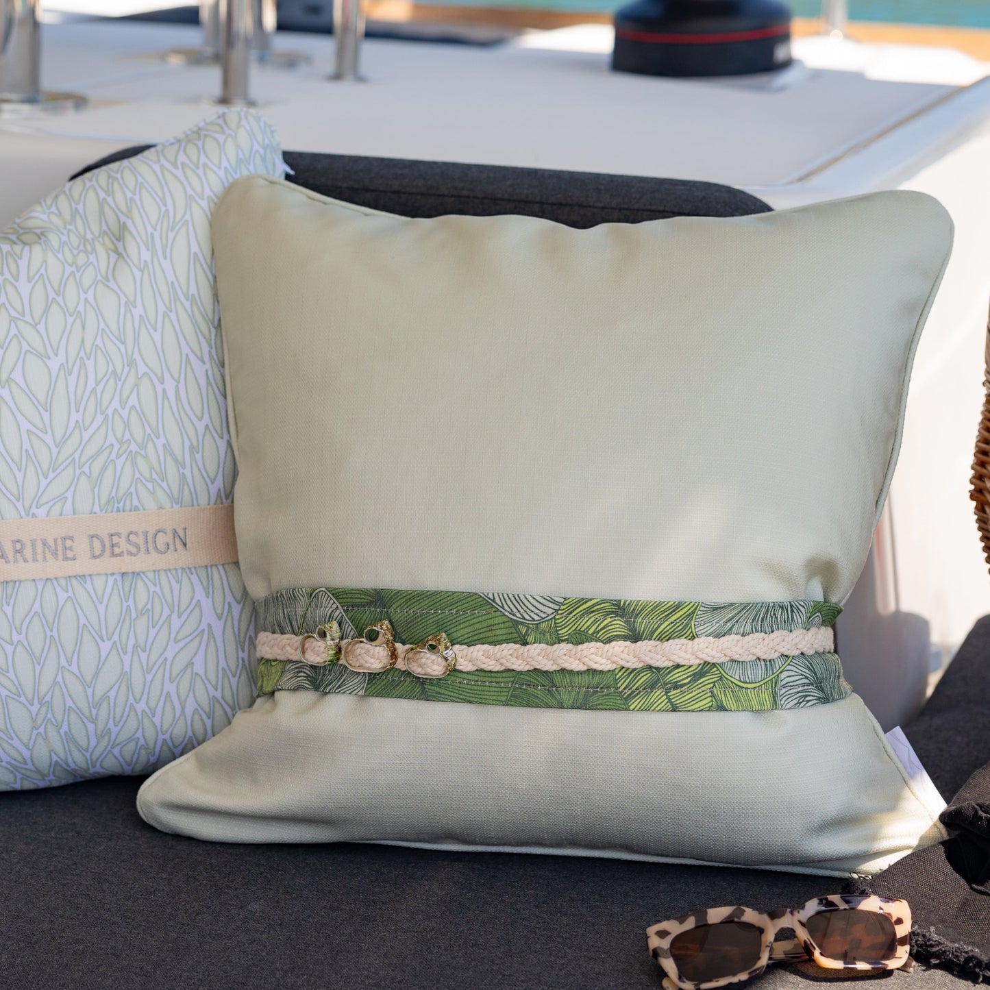 Seascape Pearl Cushion – Outdoor Coastal by Jess Scott