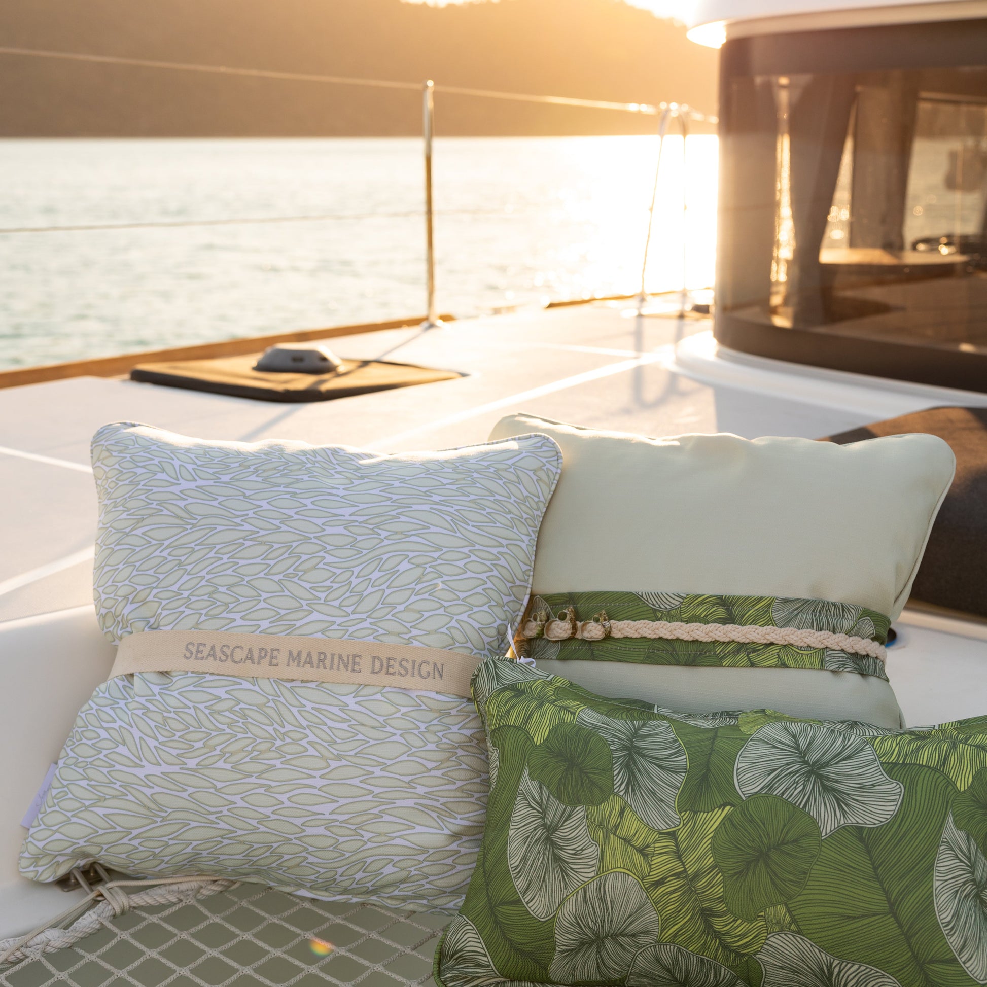 Seascape Pearl Cushion – Outdoor Coastal by Jess Scott