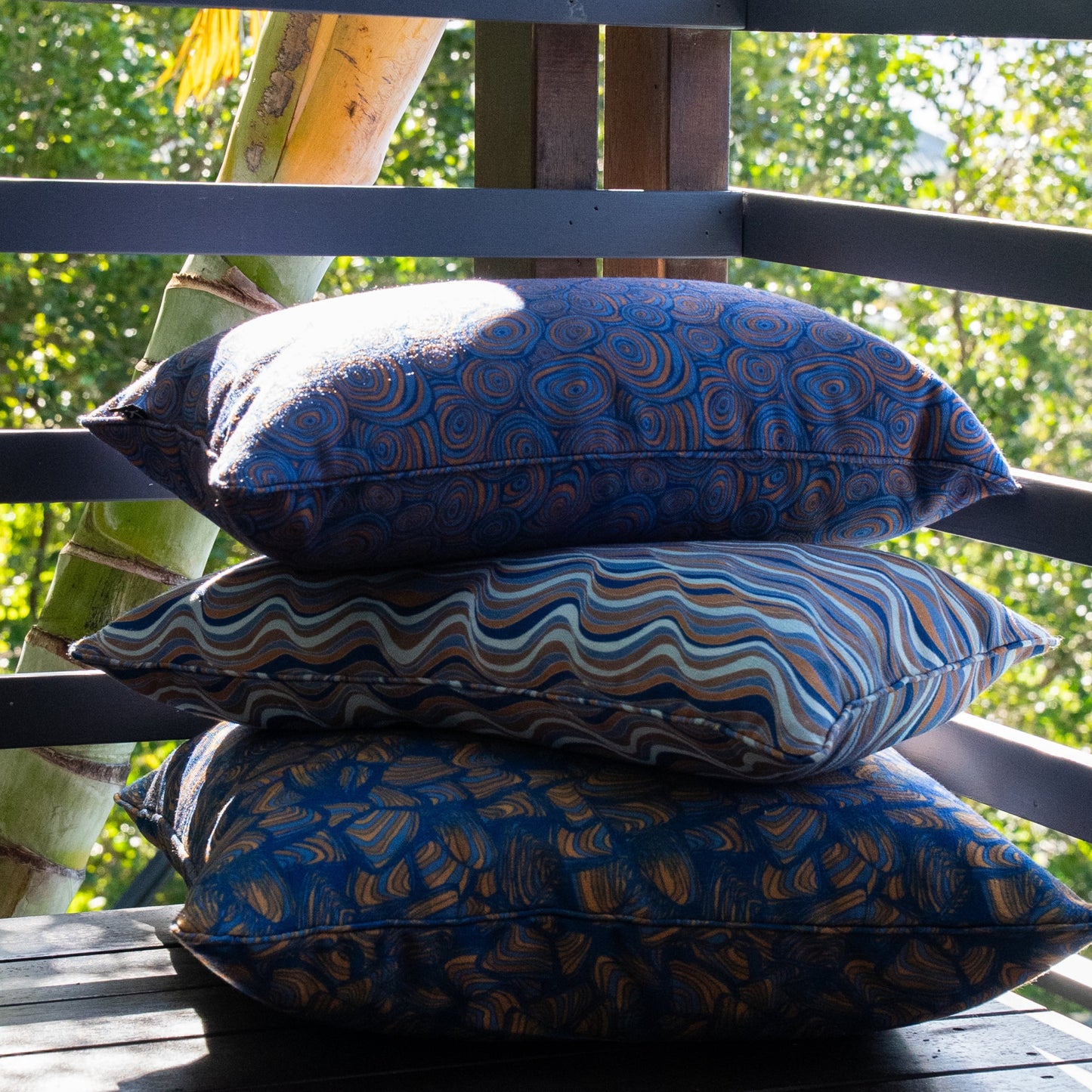 Outdoor / Indoor Cushion Cover - Straddie Stripe - Mariner