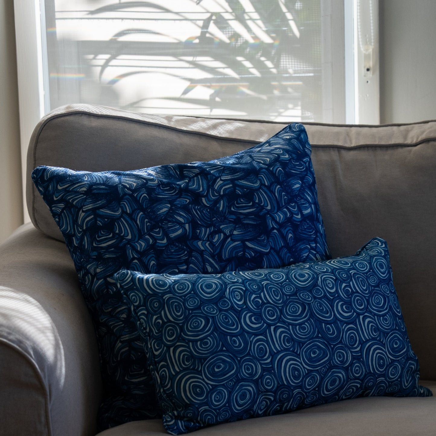 Outdoor / Indoor Cushion Cover - Growth Rings - Pacific