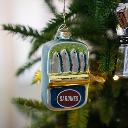 Sardine Tin Ornament - Glass