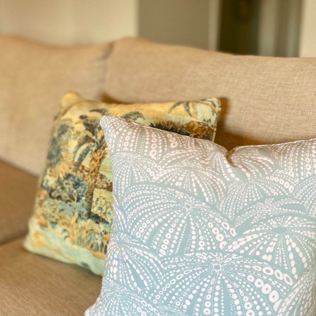 Urchin Seafoam Cushion – Indoor Outdoor | Australian Made
