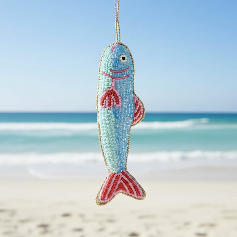 Fish Christmas Decoration Blue & Pink