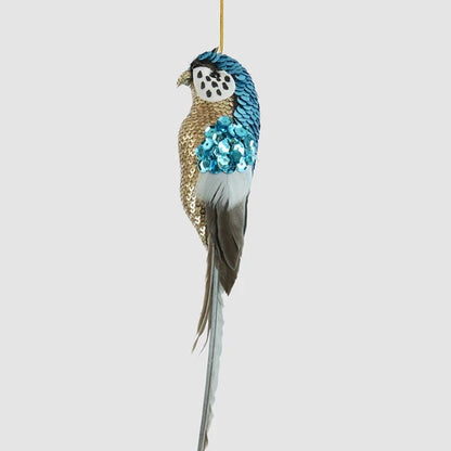Blue Budgie Christmas Decoration