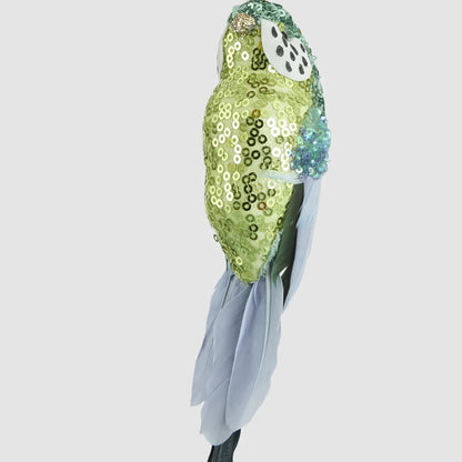 Green Budgie Christmas Decoration
