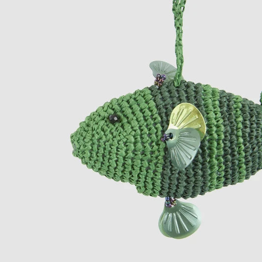 Crocheted Green Fish