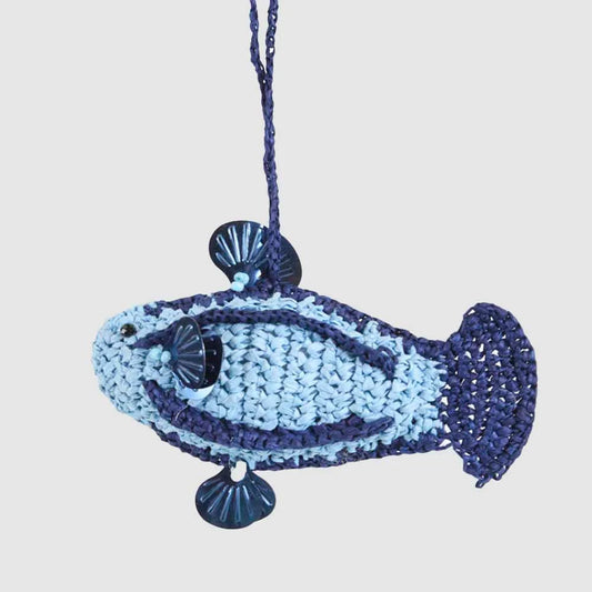 Crocheted Blue Fish
