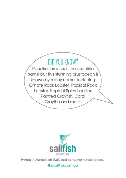 Greeting Card - Painted Cray