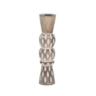 Candle Holder Small - White Washed