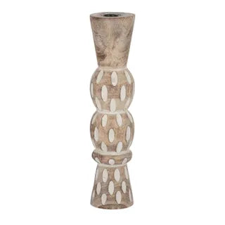 Candle Holder Large - White Washed