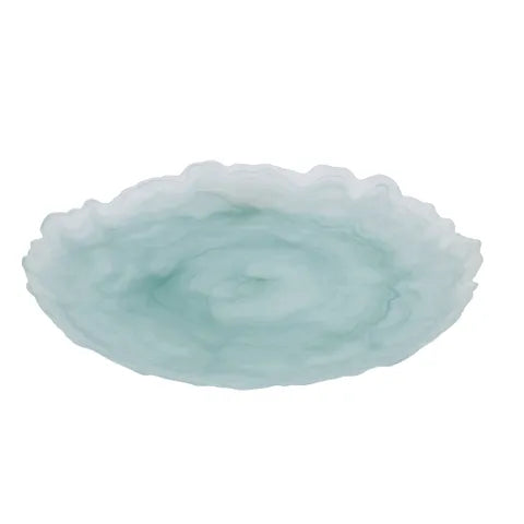 Glass Seafoam Platter - PICK UP ONLY