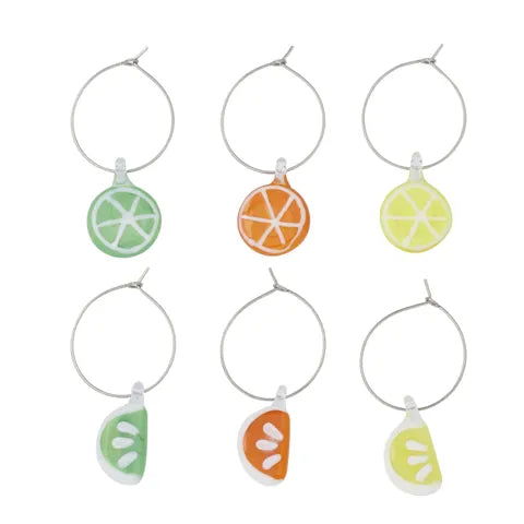Wine glass charms - Citrus Collection