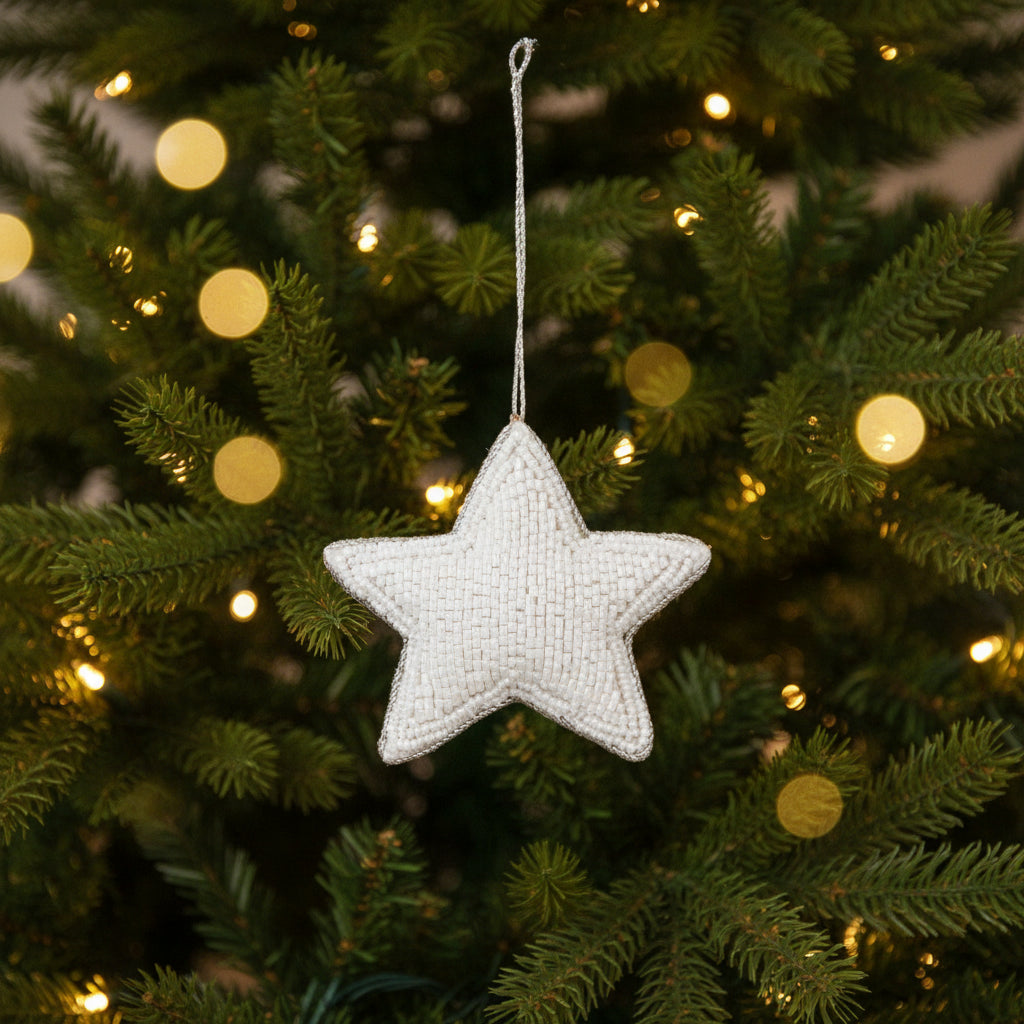 Beaded Star Christmas Ornament