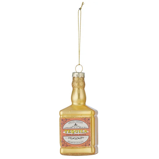 Tequila Bottle Ornament - Glass