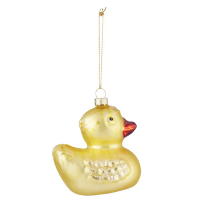 Rubber Duckie Ornament - Glass