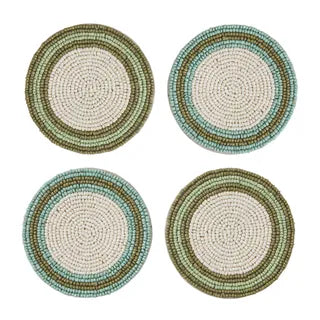 Dune Forest Beaded Coasters (set of 4)