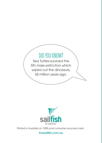 Birthday Card - Juvenile Green Turtle