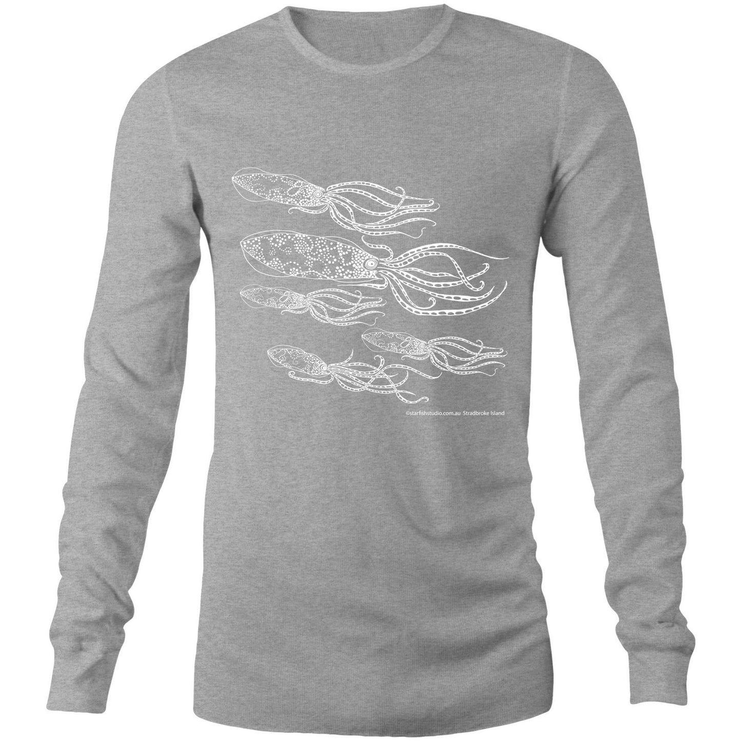 Printed to order- Unisex SQUID -  Long Sleeve T-Shirt