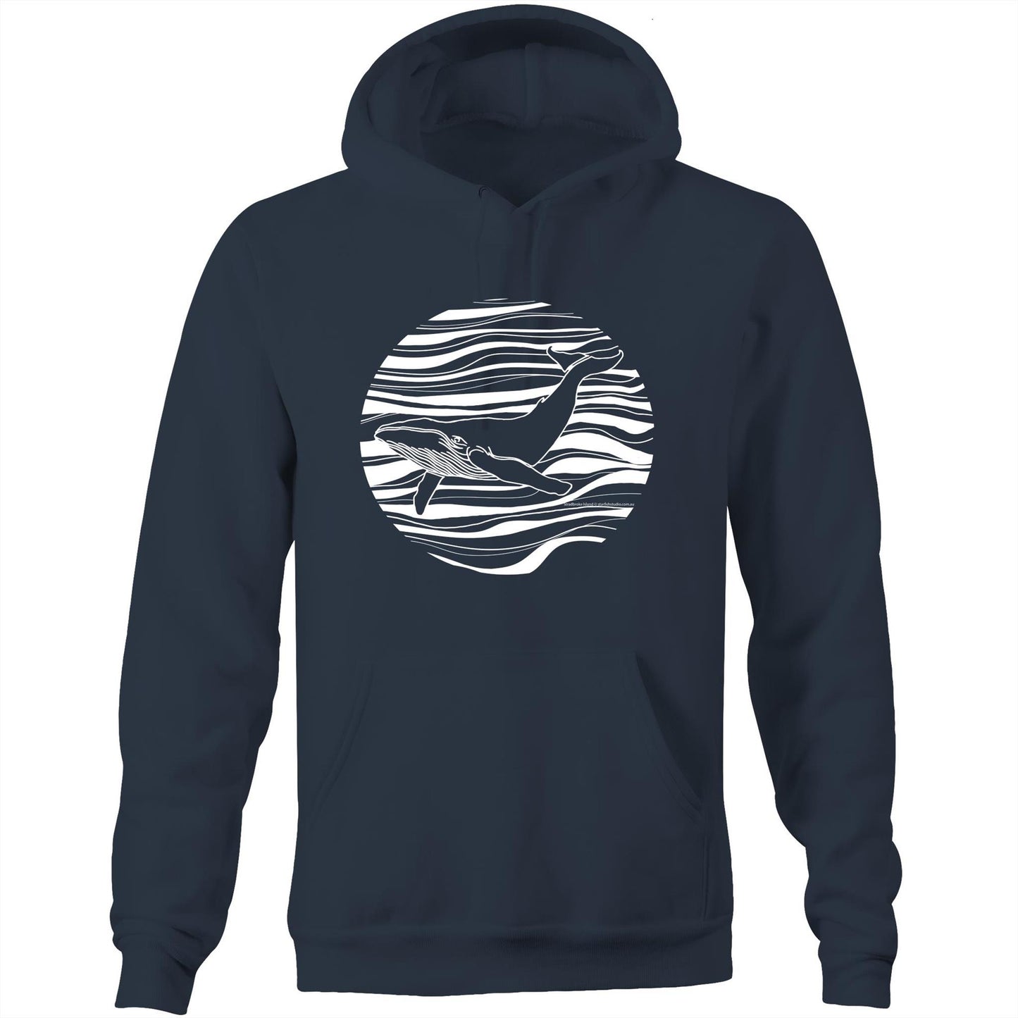 Printed to order- Unisex WHALE - Hoodie with Pocket