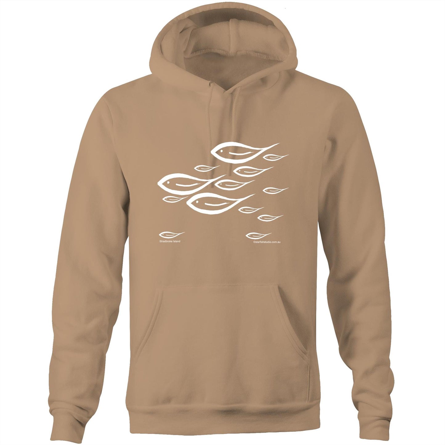 Printed to order-Unisex FISH SWIMMING - Hoodie with Pocket