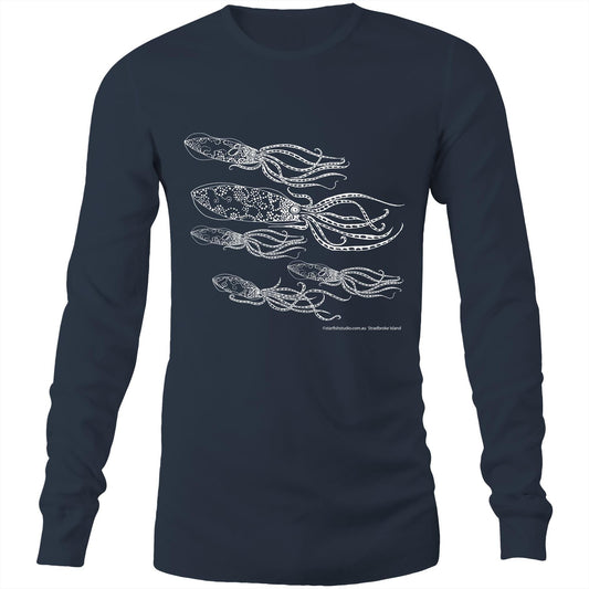Printed to order- Unisex SQUID -  Long Sleeve T-Shirt