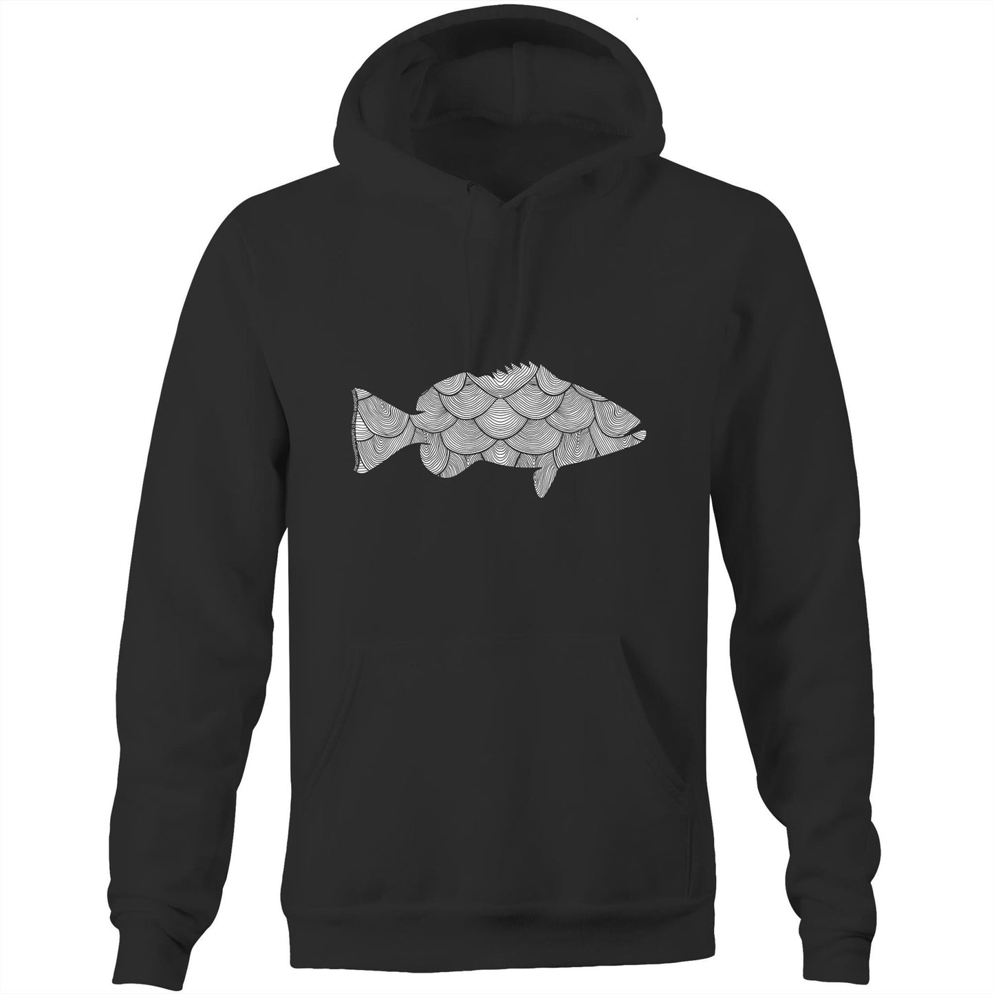 Printed to order- Unisex FISH - Hoodie with Pocket