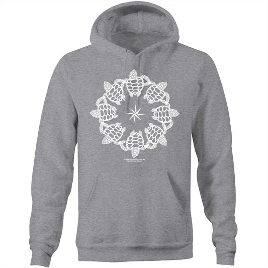 Printed to order- Unisex TURTLE CIRCLE - Hoodie with Pocket