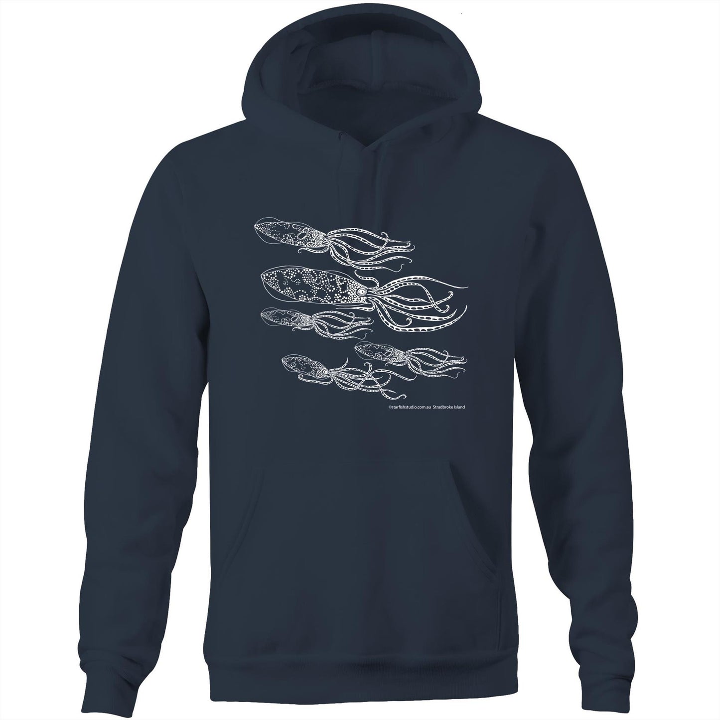 Printed to order- Unisex SQUID - Hoodie with Pocket