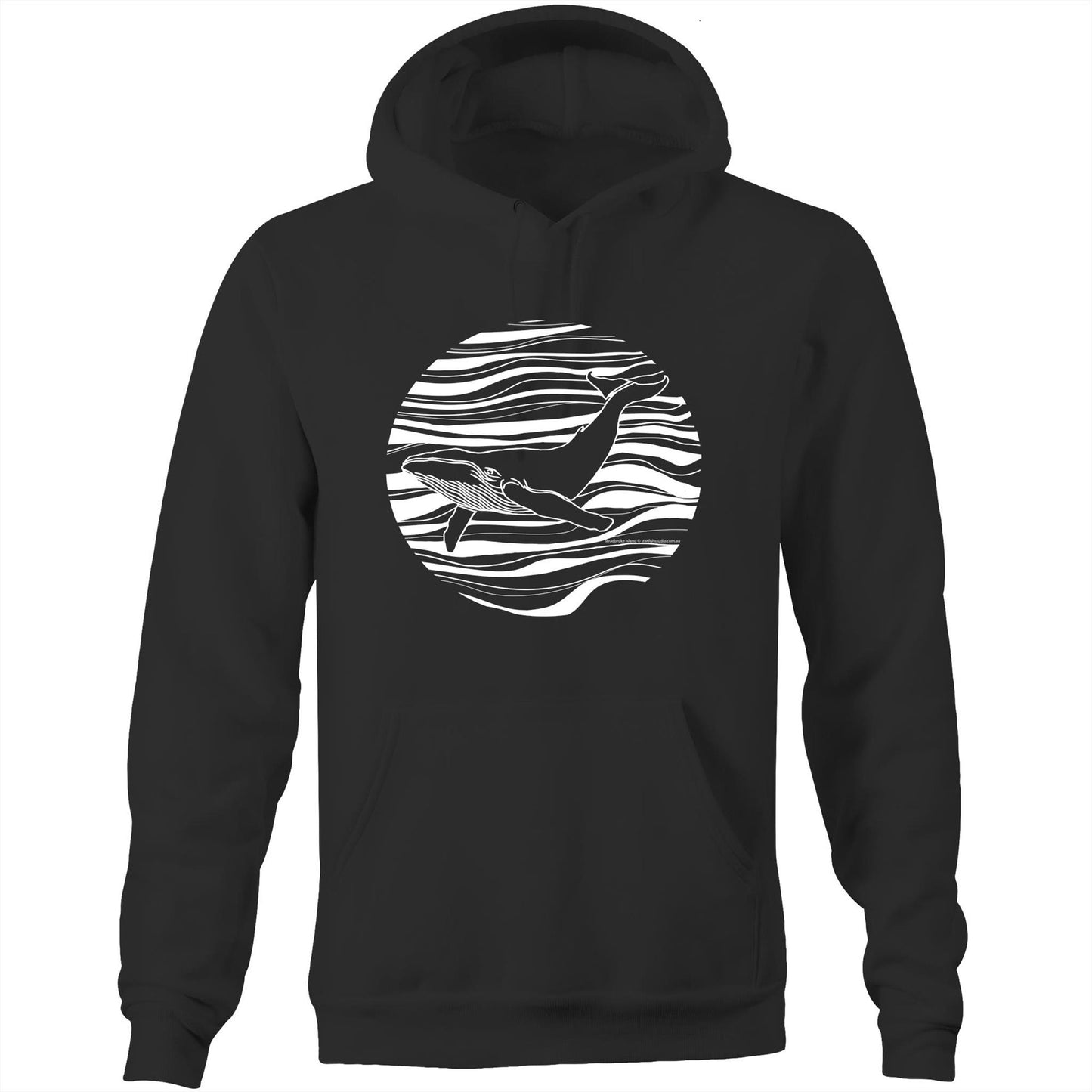 Printed to order- Unisex WHALE - Hoodie with Pocket
