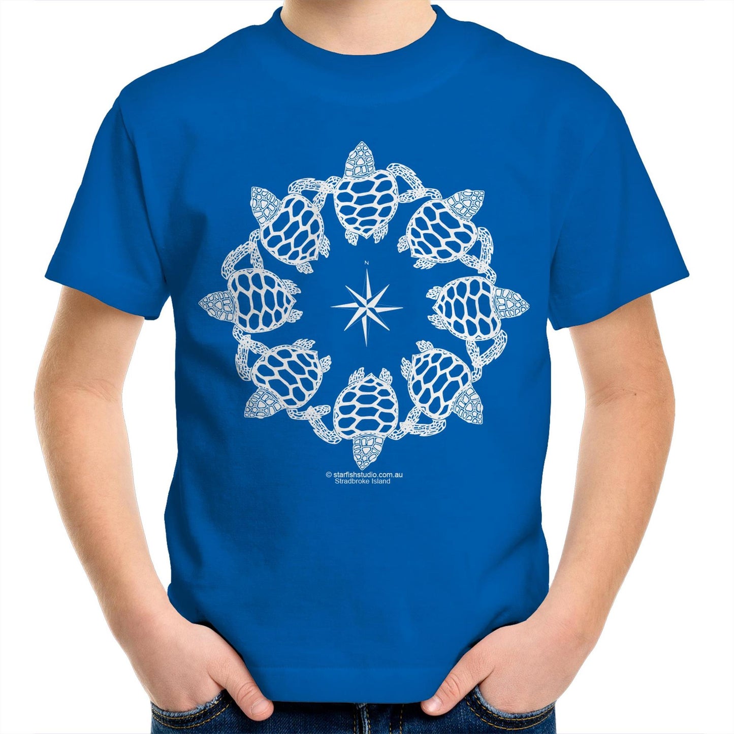 Printed to order- Kids  TURTLE CIRCLE  T-Shirt
